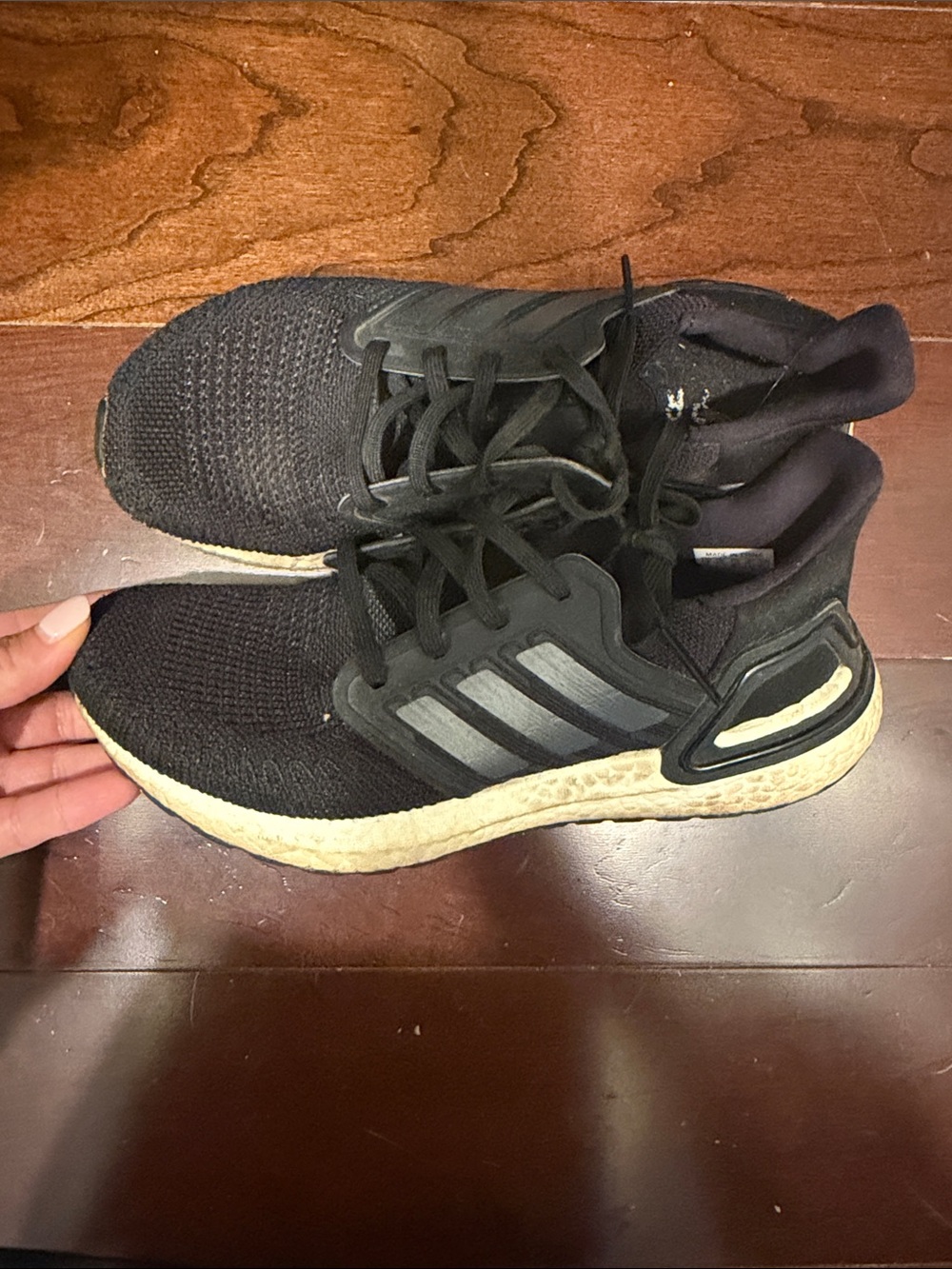 adidas Ultraboost Black Knit Women's Running Sneakers Size 7